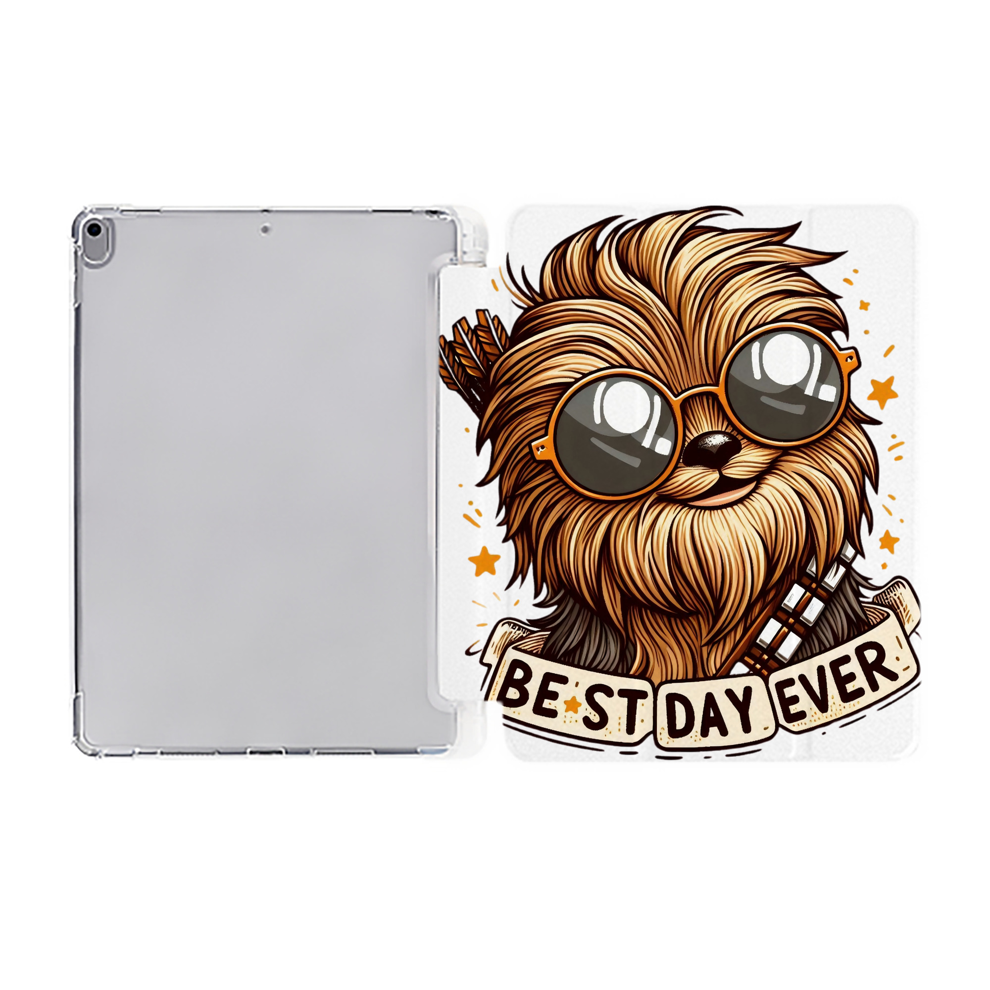 （画像用） スター・ウォーズ Star Wars IPad ケース ペン収納付き 三つ折りスタンド PUレザー×シリコン 対応機種9.5/10.5/10.9インチ